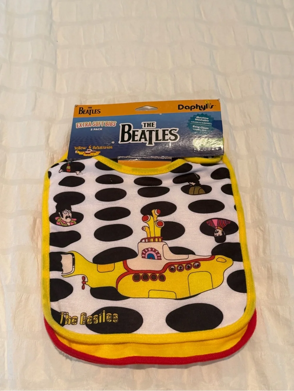 Beatles Yellow Submarine Baby Bib Set 2 Pack Daphyl’s NWT Licensed
